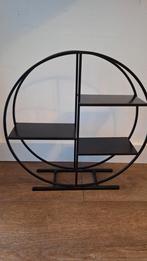Stijlvolle zwarte metalen decoratie rek, Ophalen, Zo goed als nieuw