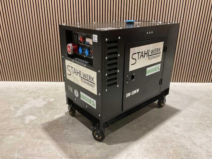 ‼️Staalwerk SW-20KW Stroomgenerator‼️, Doe-het-zelf en Verbouw, Aggregaten, Nieuw, Dieselolie, 10 tot 30 kVA, Elektrisch startend