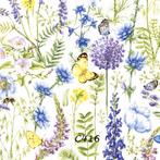 Servetten decoupage/bullet journal – bloemen + vlinders C416, Verzenden, Nieuw, Materiaal