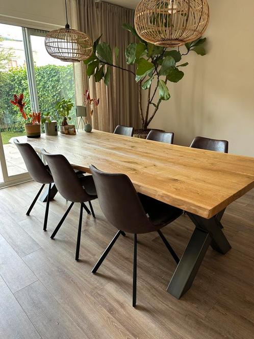 Eetkamerstoelen Goossens - 6 stuks Z.G.A.N., Huis en Inrichting, Stoelen, Zo goed als nieuw, Vijf, Zes of meer stoelen, Bruin