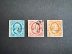 1852 Koning Willem III NVPH nr 1-3 gestempeld, Verzenden, T/m 1940, Gestempeld
