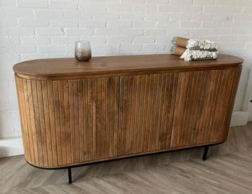 Magazijn Leegverkoop Dressoir retro Remi mangohout ribbel  beschikbaar voor biedingen