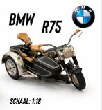 BMW R75 met zijspan in schaal 1:18, Ophalen of Verzenden, Zo goed als nieuw