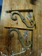 Set van 2 sierlijke messing wandplankdragers, Ophalen of Verzenden, Nieuw, Koper of Messing, Overige typen