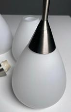 3 druppellampen matglas druppel hanglampen, Ophalen of Verzenden