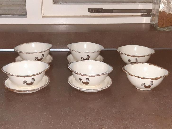 Vintage Gien Kellogg's 1978 soepkommen kip/haan, Huis en Inrichting, Keuken | Servies, Kom(men), Overige stijlen, Ophalen of Verzenden