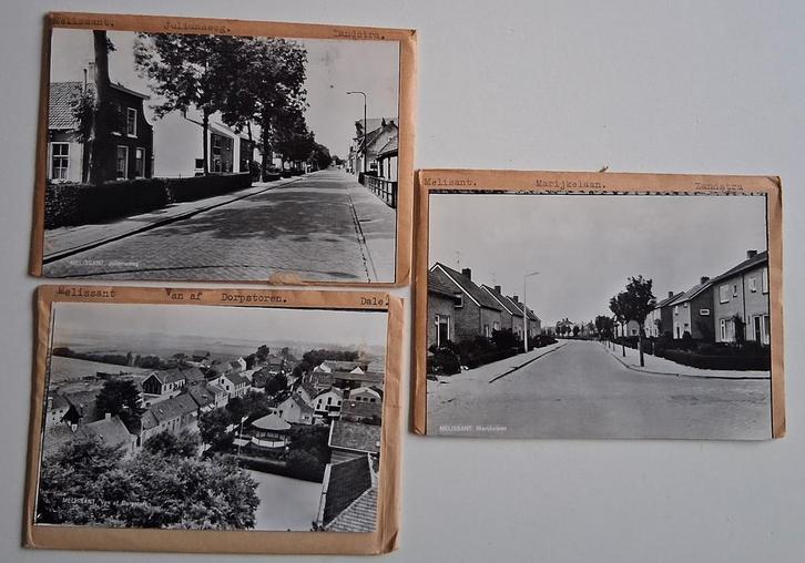 Melisant, 3 x glasplaat JosPe, muziekkoepel., Verzamelen, Ansichtkaarten | Nederland, Ongelopen, Zuid-Holland, 1960 tot 1980, Ophalen of Verzenden