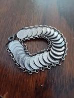 Wilhelmina Dubbeltjes Armband Zilver, Gebruikt, Ophalen of Verzenden, Met bedels of kralen, Zilver