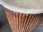 Salontafel travertin organische vorm japandi stijl 70x47, Huis en Inrichting, Ophalen, 50 tot 100 cm, Nieuw, 50 tot 100 cm