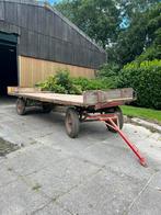 Platte landbouw (stro) kar incl. Stro/Hooi rek, Zakelijke goederen, Agrarisch | Werktuigen, Ophalen, Transport