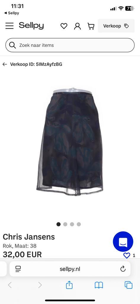 Zijden rok Chris Janssens, Kleding | Dames, Rokken, Zo goed als nieuw, Maat 38/40 (M), Paars, Onder de knie, Verzenden