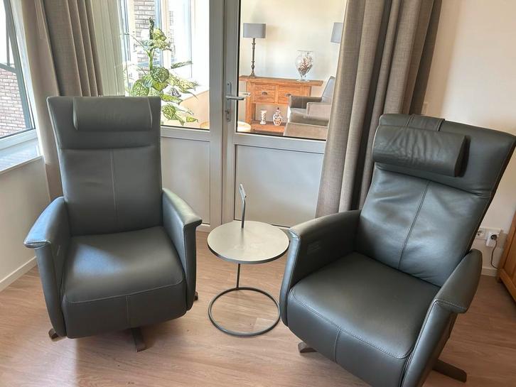 Prominent Leren Relaxfauteuils - Mt S.  Zo Goed Als Nieuw, Huis en Inrichting, Fauteuils, Zo goed als nieuw, Leer, 75 tot 100 cm