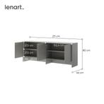 Concept opzetkast (80 cm hoog) - Grijs, Niet ingevuld, Niet ingevuld, Niet ingevuld