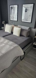 Ikea malm bed grijs 180x200, Huis en Inrichting, Slaapkamer | Bedden, Ophalen, Tweepersoons, Zo goed als nieuw, 180 cm