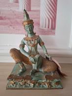 Bronzen beeld Boeddha Buddha Tempelwachter Turquoise, Ophalen of Verzenden