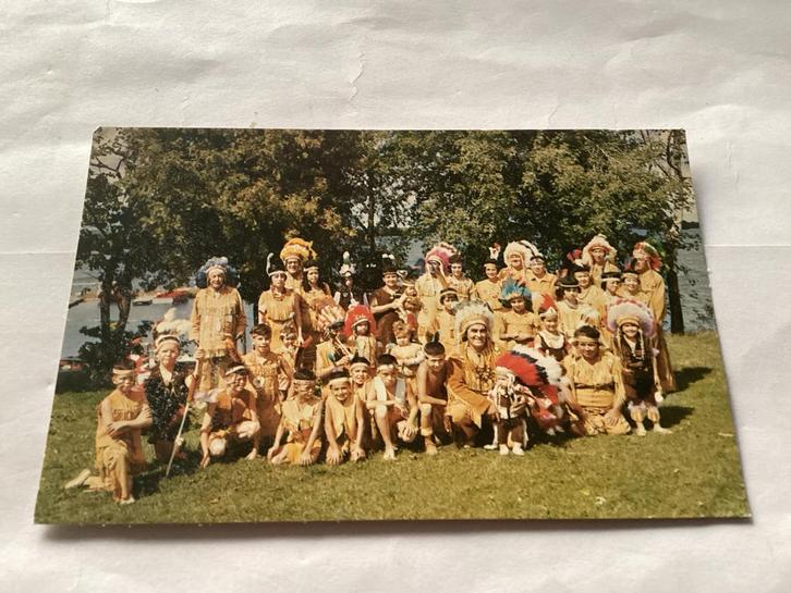 Oude ansichtkaart: Ojibwa Indianen, Canada, Verzamelen, Ansichtkaarten | Buitenland, Gelopen, Buiten Europa, 1960 tot 1980, Ophalen of Verzenden