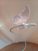 Harco loor design tafellamp papillon vlinder kristal, Ophalen, Zo goed als nieuw, Glas, 50 tot 75 cm