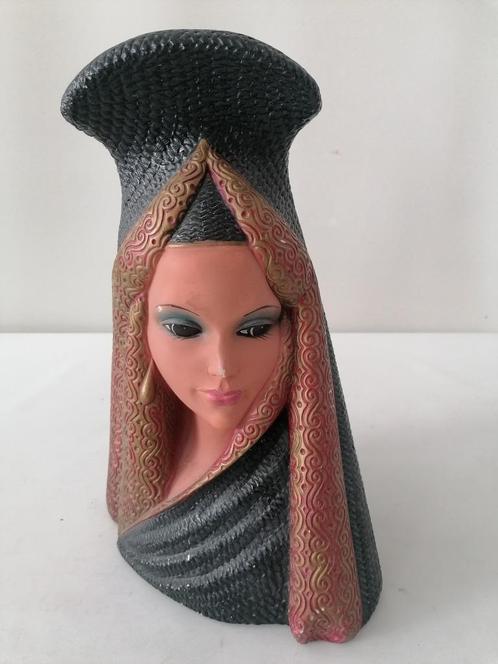 MERLINI vintage kermamiek hoofd van een oosterse dame, Antiek en Kunst, Antiek | Keramiek en Aardewerk, Ophalen