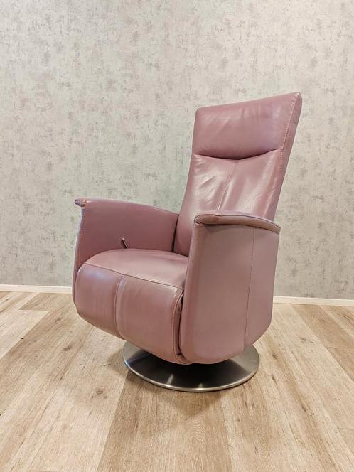 Prominent Toscana leren relax fauteuil handmatig, Huis en Inrichting, Fauteuils, Gebruikt, Leer, 50 tot 75 cm, Minder dan 75 cm