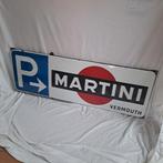 Martini reclamebord emaille Langcat 121x46cm, Verzamelen, Ophalen of Verzenden, Gebruikt, Reclamebord