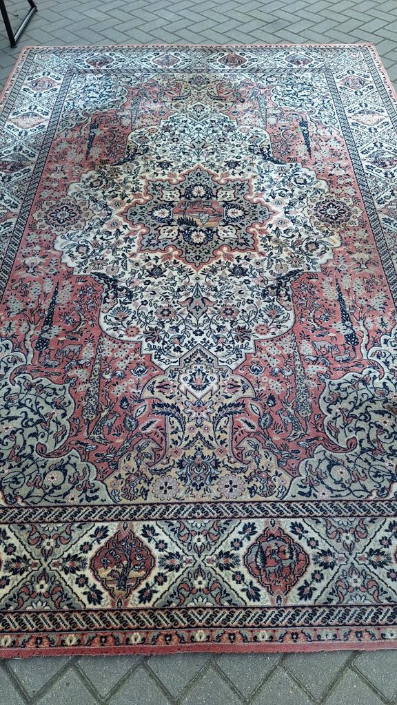 Vintage wollen tapijt, vloerkleed Louis de Poortere, karpet, Huis en Inrichting, Stoffering | Tapijten en Kleden, Gebruikt, 200 cm of meer