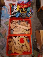 3 bakken houten treinrails met veel extra's, Ophalen of Verzenden, Zo goed als nieuw