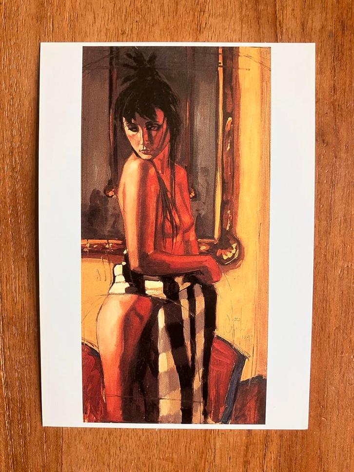 Nico Vrielink - Vrouwelijk naakt voor spiegel, Verzamelen, Ansichtkaarten | Themakaarten, Ongelopen, 1980 tot heden, Overige thema's