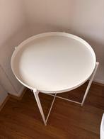 IKEA GLADOM Side Table – White, Huis en Inrichting, Tafels | Sidetables, Ophalen, Rond, Minder dan 50 cm, Zo goed als nieuw