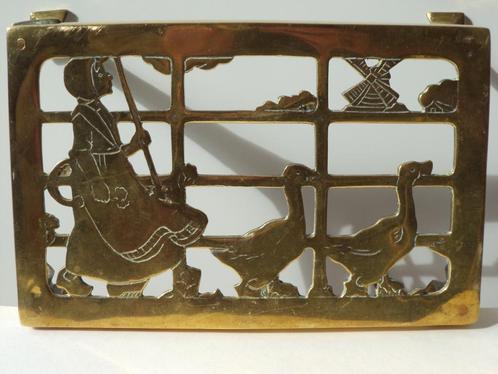 antiek gepolierd bronzen stand support onderzetter ganzen, Antiek en Kunst, Antiek | Koper en Brons, Ophalen of Verzenden