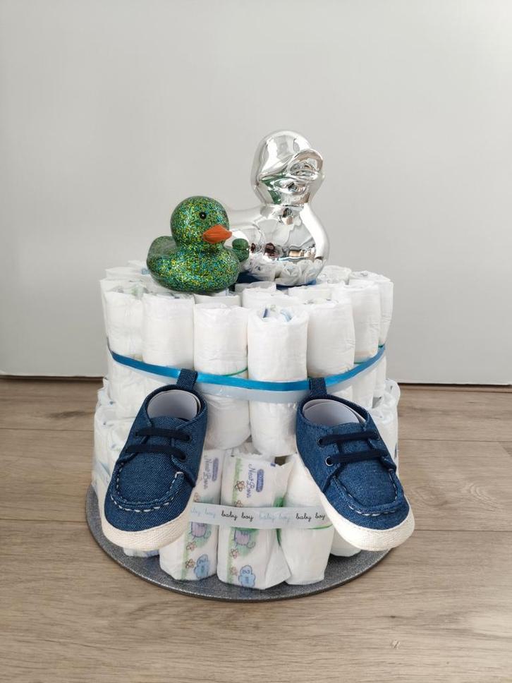 Luiertaart jongen kraamkado op aanvraag, Kinderen en Baby's, Kraamcadeaus en Geboorteborden, Nieuw, Kraamcadeau, Ophalen