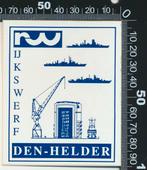 Sticker: Rijkswerf Den Helder, Verzamelen, Stickers, Ophalen of Verzenden, Zo goed als nieuw, Bedrijf of Vereniging