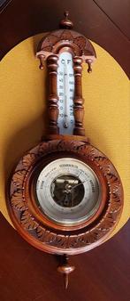 Antieke barometer met houtsnijwerk, Audio, Tv en Foto, Gebruikt, Barometer, Ophalen