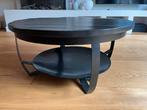 Zwart salontafel hout staal metaal, Huis en Inrichting, Tafels | Salontafels, Ophalen, 50 tot 100 cm, Rond, Zo goed als nieuw