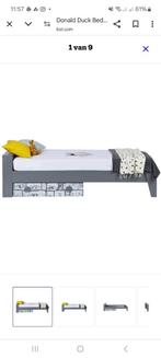 Bed +lade - Grijs - 218x90x53 met matras, Ophalen, 85 tot 100 cm, Gebruikt, Matras