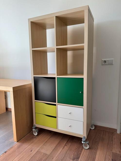 2 stuks! Vakkenkast op wieltjes in zeer nette staat, Huis en Inrichting, Kasten | Boekenkasten, Zo goed als nieuw, 50 tot 100 cm