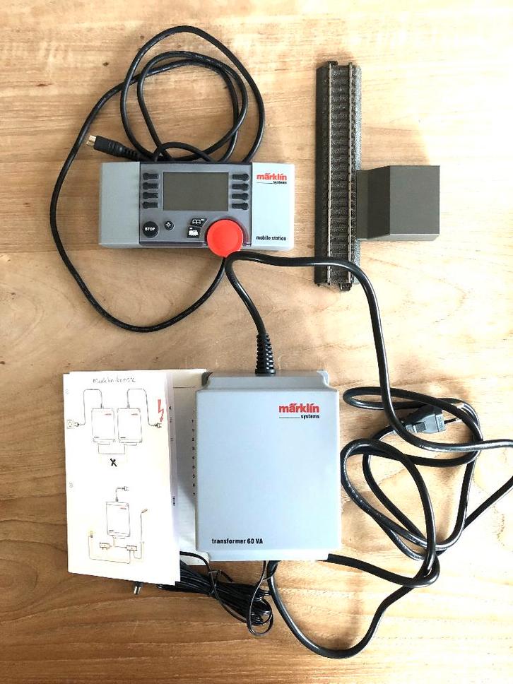 Marklin H0 aansluitrail, mobile station en power trafo 60VA, Hobby en Vrije tijd, Modeltreinen | H0, Zo goed als nieuw, Transformator of Voeding