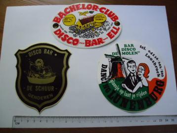 sticker oud DISCO BAR Loosbroek Genderen ELL horeca retro beschikbaar voor biedingen