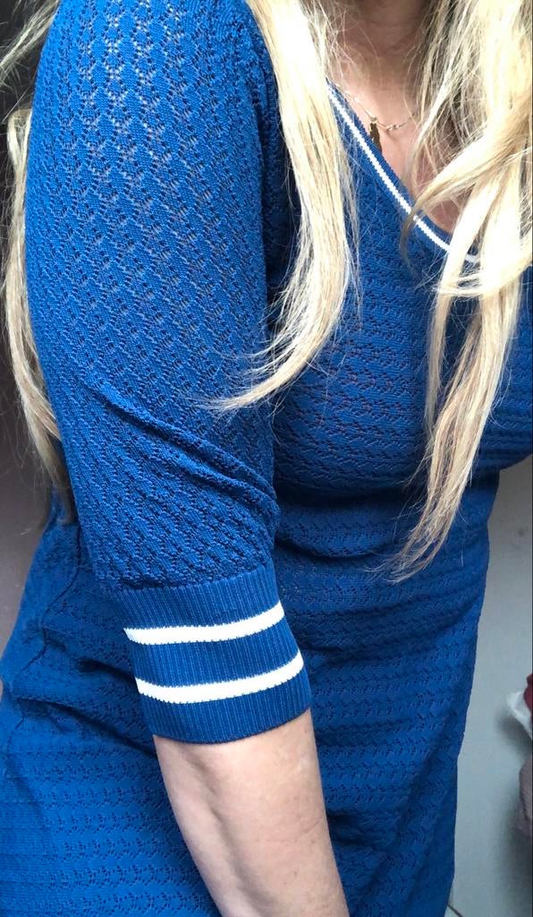 Blauw pak met witte strepen, Ophalen of Verzenden, Zo goed als nieuw, Blauw