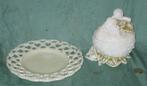 Vallérysthal jampot aardbei met slak en schoteltje, Antiek en Kunst, Antiek | Glas en Kristal, Ophalen of Verzenden