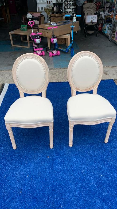 HOMCOM set van 2 houten eetkamerstoelen 49 x 56 x 96 cm, Huis en Inrichting, Stoelen, Nieuw, Twee, Ophalen