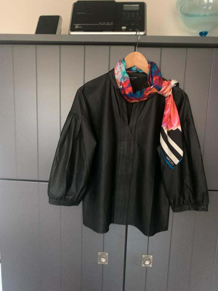 Caroline Biss zwarte Imitatie Leren Blouse Maat 38, Kleding | Dames, Blouses en Tunieken, Zo goed als nieuw, Maat 38/40 (M), Zwart