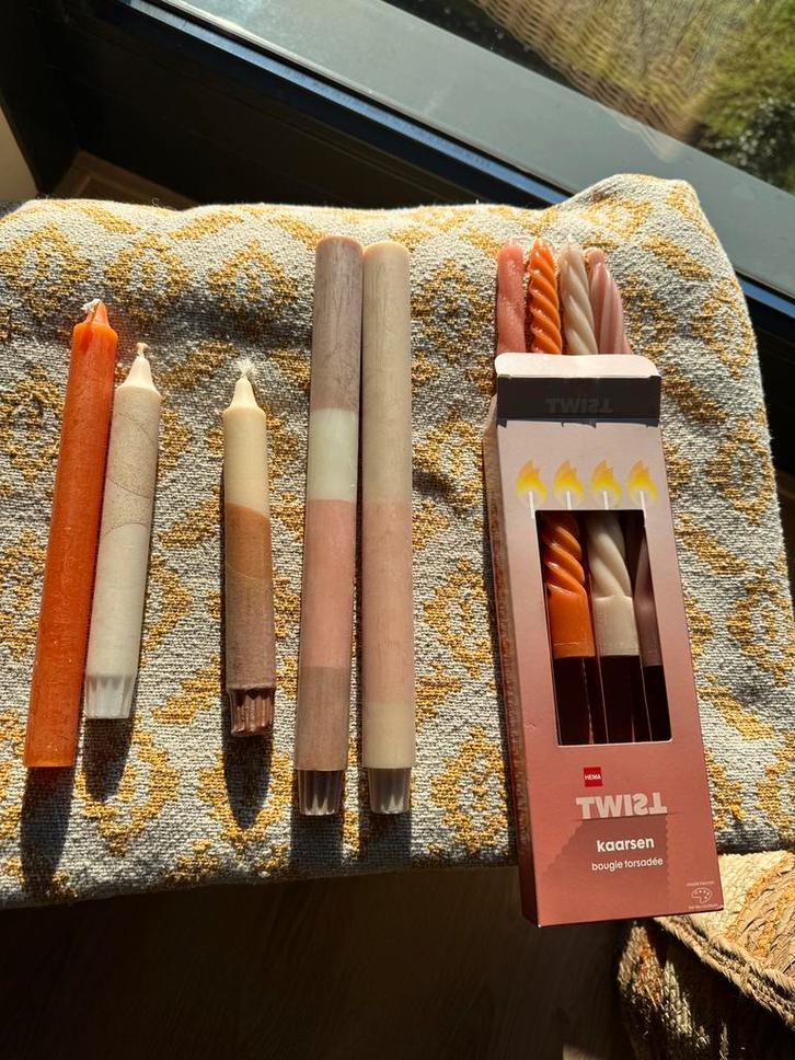 Dinerkaarsen 9 stuks, Huis en Inrichting, Woonaccessoires | Kandelaars en Kaarsen, Nieuw, Minder dan 25 cm, Overige materialen