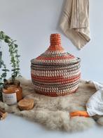 Afrikaanse Opbergmand zeegras multicolor - Fairtrade Senegal, Minder dan 50 cm, 50 tot 100 cm, Nieuw, Ophalen of Verzenden