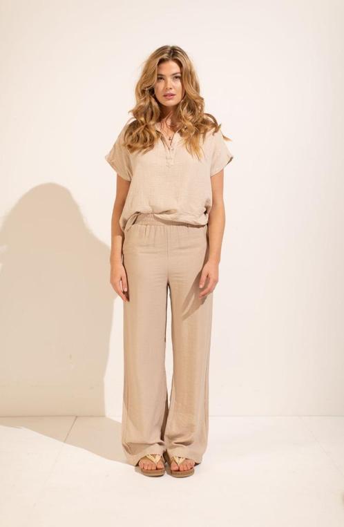 Prachtige beige broek Anna van Toor maat M nieuw, Kleding | Dames, Broeken en Pantalons, Nieuw, Beige, Lang, Ophalen of Verzenden