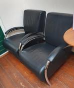 Twee zwarte Molinari design fauteuils, Ophalen, Twee, Zwart, Design