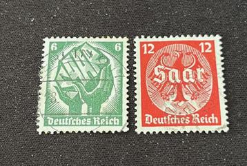 Deutsches Reich 1934 Saarabstimmung  Mi 544 545  gebruikt beschikbaar voor biedingen