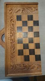 Indonesisch houtsnijwerk schaak/backgammonspel, Gebruikt, Ophalen of Verzenden