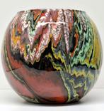 vaas bolvaas gegoten uniek epoxy pouring art kunst, Overige kleuren, Ophalen of Verzenden, Minder dan 50 cm, Glas
