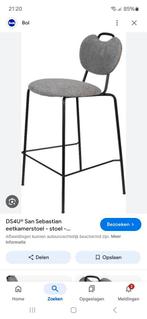 4 nieuwe design eetkamerstoelen/ barkrukken merk DS4U, zwart, Ophalen, Met voetsteun, 60 tot 90 cm, Nieuw