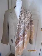 Stroke linnen jasje: mt 42 + sjaal, Beige, Maat 42/44 (L), Ophalen of Verzenden, Zo goed als nieuw
